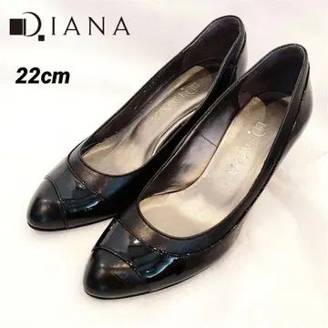 DIANA 펌프스 하이힐 에나멜 블랙 22cm