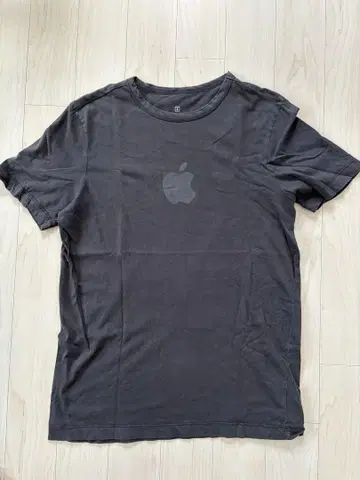 구 Apple 본사에서 구매한 Apple 마크의 T셔츠 다크 그레이 S