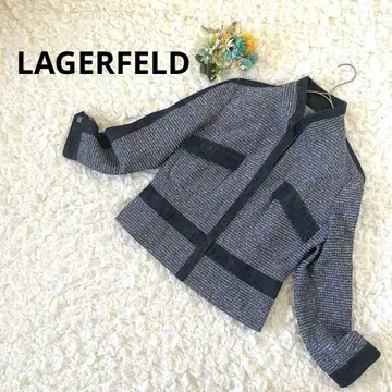 라거펠드 노카라 자켓 데님지 혼방 M-L 상당