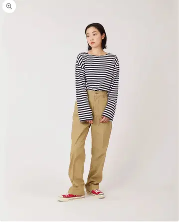 WASHED HIGH WAIST CHINO PANT shinzone