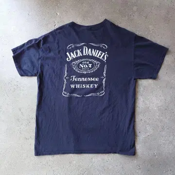 구제 의류 잭 다니엘 프린트 T셔츠 L