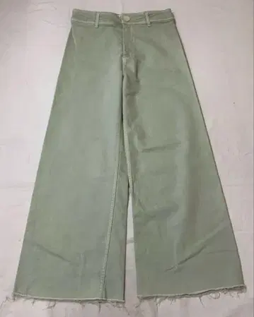 ZARA 자라 스트레이트 청바지 부츠컷 민트 그린 L