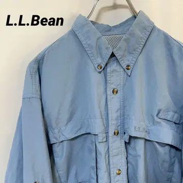 N-5650 L.L.Bean 미국 빈티지 의류 낚시 셔츠 자수 긴팔 M