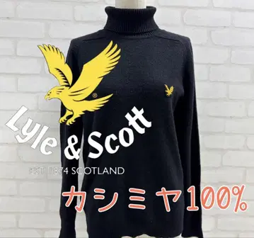 새상품급 Lyle & Scott 캐시미어 터틀넥 스웨터 블랙