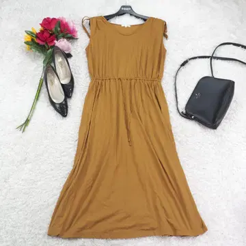 G9756*LOUNIE 루니 슬리브리스 원피스 브라운