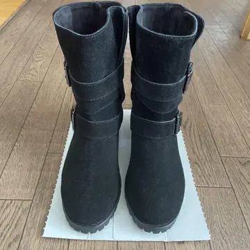 스웨이드 미들 기장 부츠