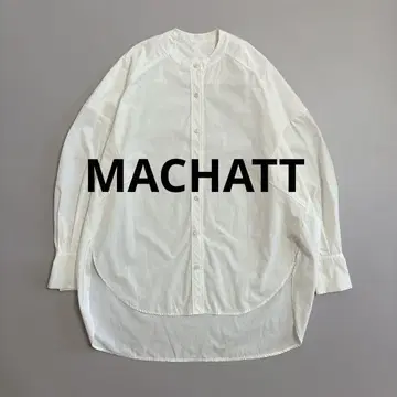 MACHATT 마차트 스탠드 카라 오버 셔츠 화이트