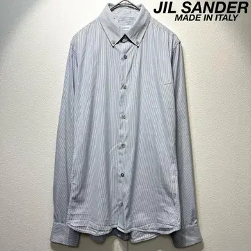 레어 새상품급 JIL SANDER 스트라이프 디자인 버튼 다운 셔츠
