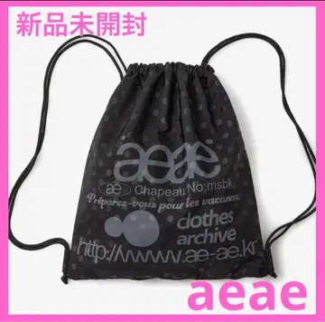 [ 미사용 새상품 ] 한국 한정판 aeae 냅색 블랙 도트 블랙