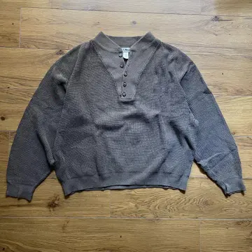 80s USA제 L.L.Bean 엘엘빈 헨리넥 코튼 니트