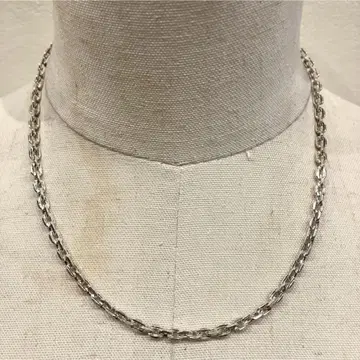SILVER925 OVAL CHAIN NECKLACE/실버/목걸이