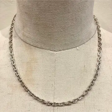 SILVER925 OVAL CHAIN NECKLACE/실버/목걸이