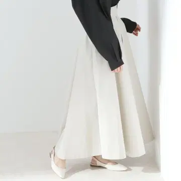 택 포함 CLANE CHAMBRAY CIRCULAR 롱 스커트