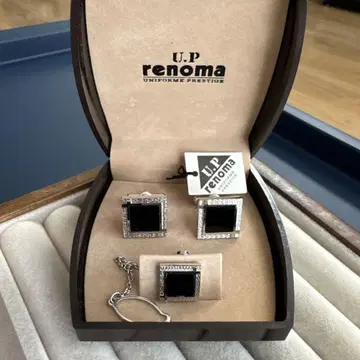 U.P renoma 넥타이핀 커프스링크 세트
