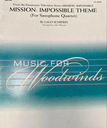 12/11 삭제 최종 가격 인하 색소폰 4중주 와손 편곡 미션 임파서블