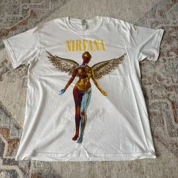 NIRVANA IN UTERO 티셔츠 L 사이즈 화이트