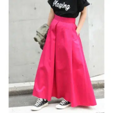 [ 인기 ] Spick &span dickies 콜라보 턱 플레어 스커트