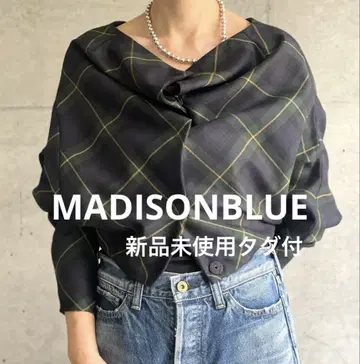 [ 미사용 새상품 ] MADISONBLUE 타탄 체크 풀오버 매디슨 블루