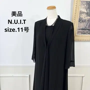 새상품급 N.U.I.T 블랙 포멀 일체형 상복 프론트 오픈 원피스