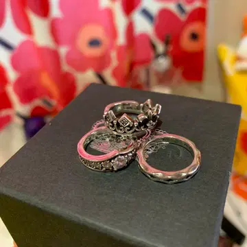 새상품급 Justin Davis KING & QUEEN 반지 7호 클리어