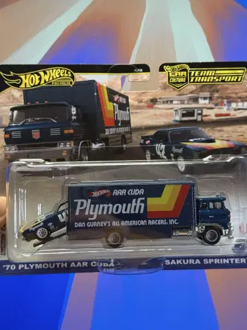 Hot Wheels Plymouth AAR Cuda 트레일러 세트