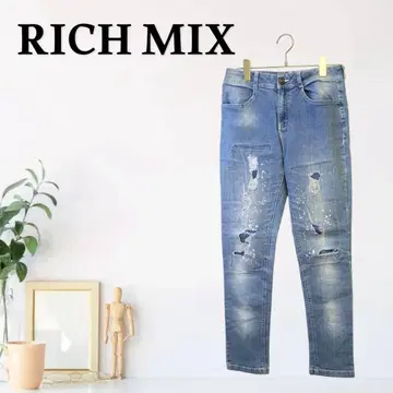 zG164 [ M ] RICH MIX 입체 재단 리페어 셀비지 페인트