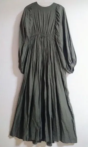 ito new linen dress [ moss green ]