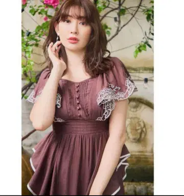 Cutwork Embroidery Angel Sleeve Dress