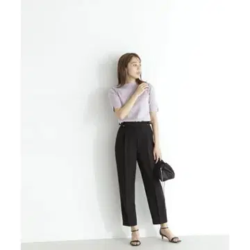 사이드 버튼 크롭 팬츠 NATURAL BEAUTY BASIC