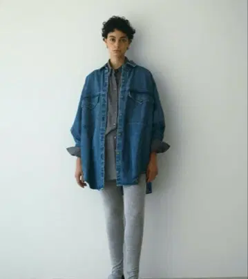 EDWINxETRE TOKYO 데님 셔츠 자켓 블루