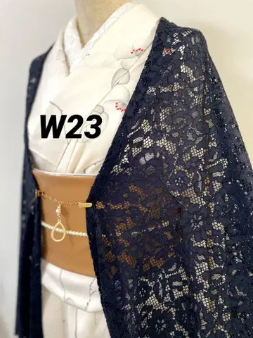 W-23 얇은 겉옷 블랙 코드 레이스 모몽가 코트 롱 겉옷 모몽가 코트