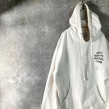 ANTI SOCIAL SOCIAL CLUB 후드티 긴팔 화이트 로고