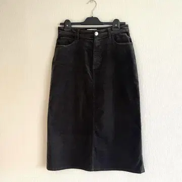 [ 세탁 가능 ] 23구 DENIM 벨벳 스트레치 A 라인 스커트