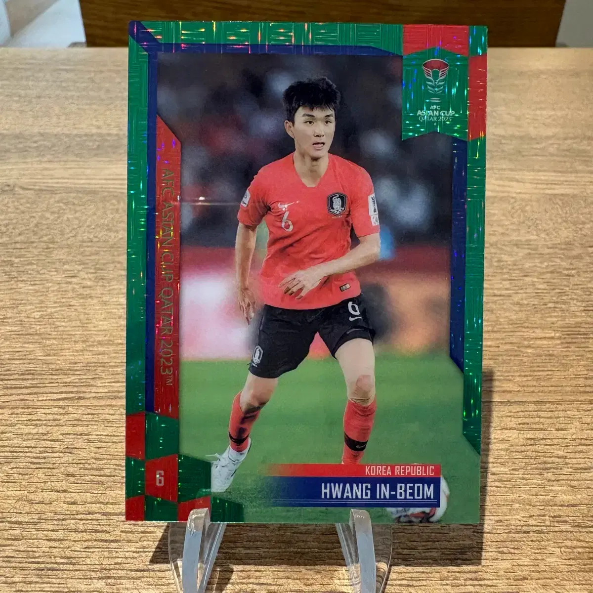 2023 AFC 아시안컵 카타르 황인범 25한정 그린 모조 카드