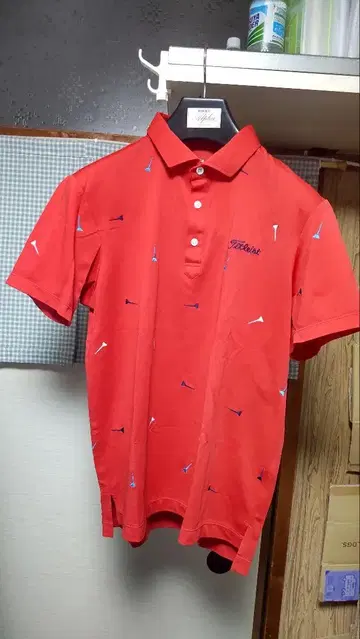 Titleist 골프 피케 셔츠 빨간색
