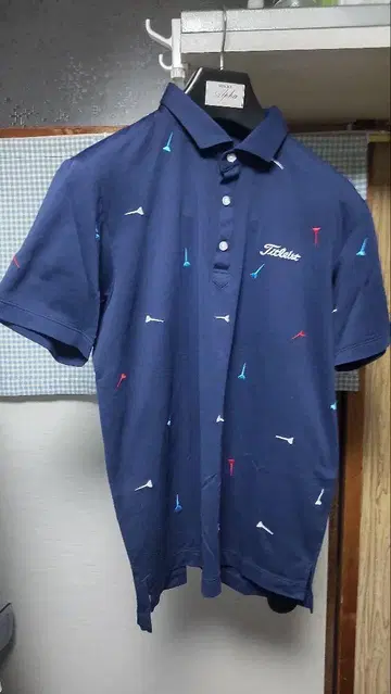 Titleist 골프 피케 셔츠 L 네이비