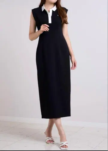 herlipto French Sleeve Polo Long Dress