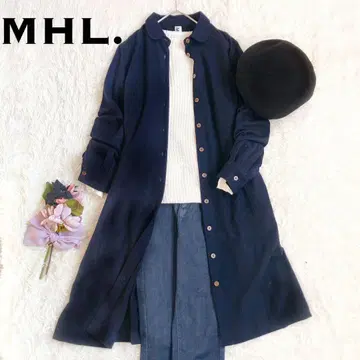 MHL.엠에이치엘 벨티드 울 셔츠 원피스 롱 원피스