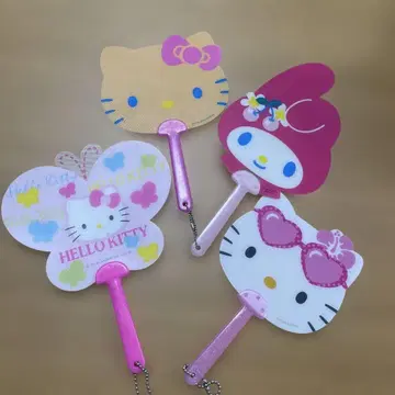 산리오 일광화상 키티 마이멜로디 외 부채 4점