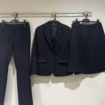 네이비 수트 상하의 세트 (팬츠, 스커트)