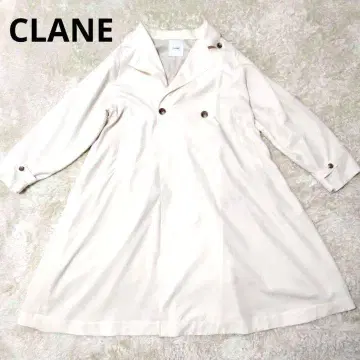 326 CLANE 백개더 드레스 트렌치코트 아이보리