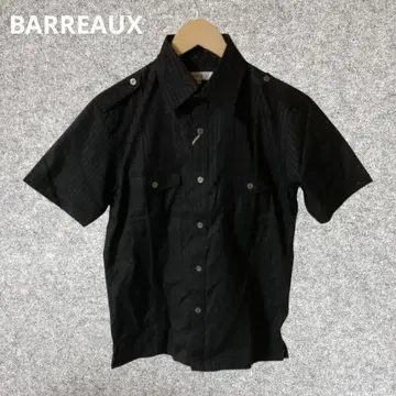 BARREAUX 라메입 반팔 셔츠 블랙 48