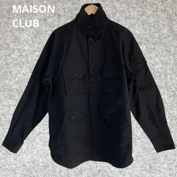 MAISON CLUB 블랙 밀리터리 자켓 4 포켓