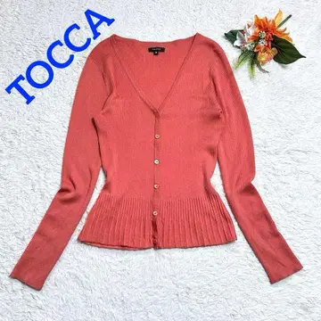 새상품급 TOCCA 토카 워셔블 AJISAI 가디건 겉옷 V넥 M