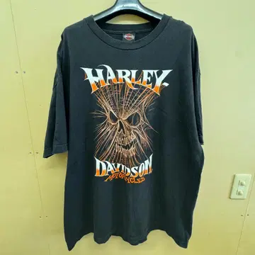 00년대 Harley-Davidson Print T-Shirt 스컬 6