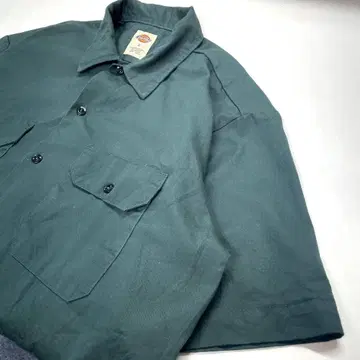 Dickies 워크 셔츠 반팔 그린 남성용 L