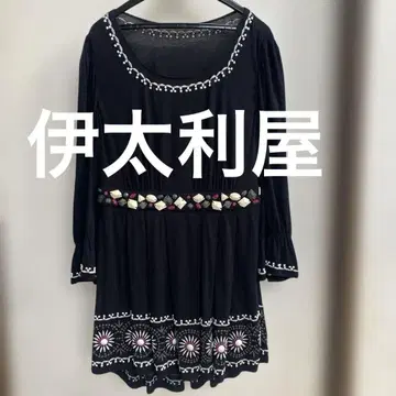 극 레어 빈티지 이타리야 튜닉 9호 블랙 자수 비쥬 포함