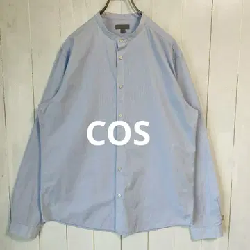 COS 밴드 카라 핀스트라이프 루즈핏 셔츠