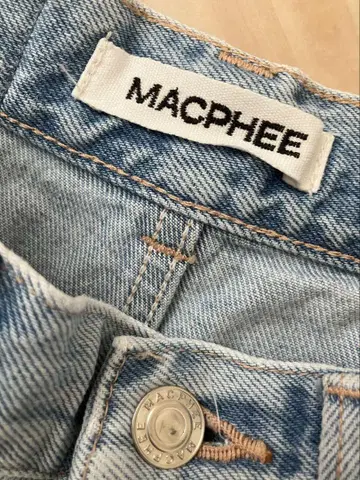 MACPHEE 스트레이트 데님 라이트 블루 34인치