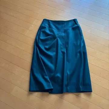 08sircus 08 서커스 사다리꼴 스커트 모스그린 울 스커트